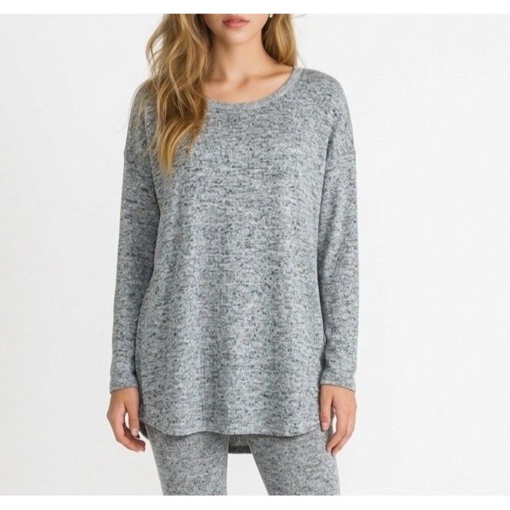 Women’s Sweatshirt Tunic Long Sleeve Gray Heater Size Medium Garage